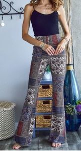 NWT Adora, patchwork bell bottom pants, Small